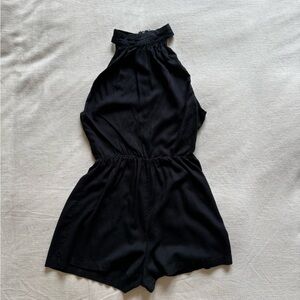 Urban outfitters sparkle & fade Black Halter Neck Romper jumpsuit XS